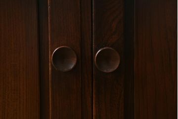 ヴィンテージ家具　イギリスビンテージ　ERCOL(アーコール)　落ち着いた木色のルームディバイダー(飾り棚、ラック)(R-040682)