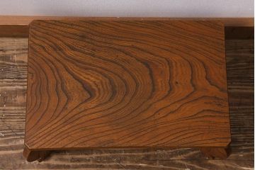 アンティーク家具　総ケヤキ材　力強い杢目が目を引く花台(飾り台)(R-040684)