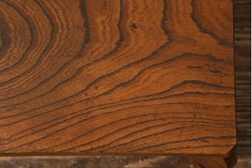 アンティーク家具　総ケヤキ材　力強い杢目が目を引く花台(飾り台)(R-040684)