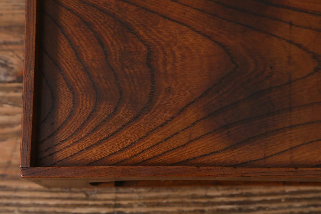 アンティーク雑貨　味わいと温もりあふれる木製のお膳(仏膳、飾り台)(R-040685)