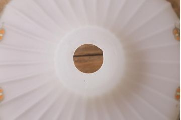 ビンテージ照明　ヨーロッパ　シェードのデザインがおしゃれなペンダントライト(天井照明)(R-040688)