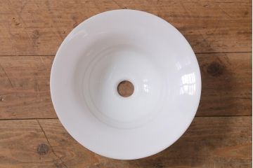 ビンテージ照明　ヨーロッパ製　ゆるやかな曲線が素敵なハット型のペンダントライト(天井照明)(R-040689)