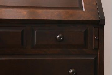 中古　北海道民芸家具　洗練された佇まいが魅力的なライティングビューロー(簿記机、在宅ワーク、在宅用ワークデスク、机、在宅ワーク、在宅用引き出し)(R-040702)