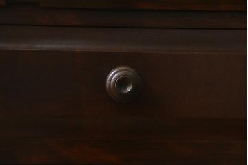 中古　北海道民芸家具　洗練された佇まいが魅力的なライティングビューロー(簿記机、在宅ワーク、在宅用ワークデスク、机、在宅ワーク、在宅用引き出し)(R-040702)