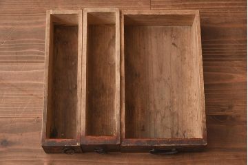 アンティーク家具　古民具　明治大正期　情緒あふれる硯箱(小引き出し)(R-040706)
