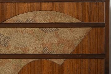 昭和中期　和装小物入れ　扇の意匠が上品な小引き出し(小物収納)(R-040710)