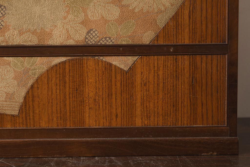 昭和中期　和装小物入れ　扇の意匠が上品な小引き出し(小物収納)(R-040710)