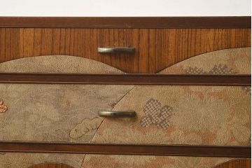 昭和中期　和装小物入れ　扇の意匠が上品な小引き出し(小物収納)(R-040710)