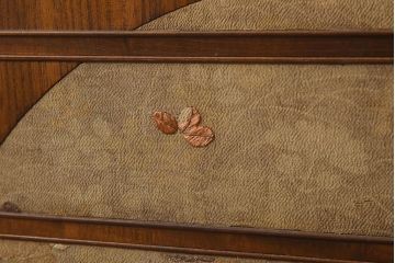 昭和中期　和装小物入れ　扇の意匠が上品な小引き出し(小物収納)(R-040710)