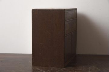 アンティーク家具　指物家具　桑材　上品な木味の小引き出し(卓上収納、小物収納)(R-040711)