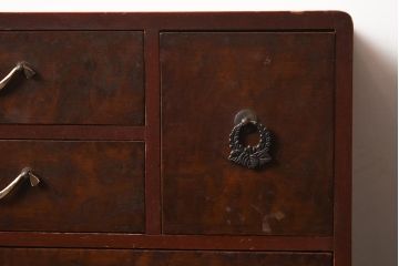 アンティーク家具　大正昭和初期　可愛らしい雰囲気のレトロな小引き出し(小物収納)(R-040714)