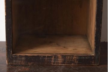 アンティーク家具　持ち手付き　レアもの　木味が魅力の小さなショーケース(人形ケース、木箱、ディスプレイ)(R-040715)
