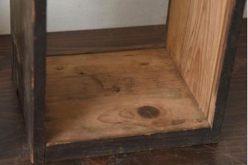 アンティーク家具　持ち手付き　レアもの　木味が魅力の小さなショーケース(人形ケース、木箱、ディスプレイ)(R-040715)