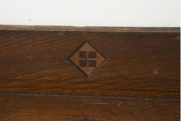 レトロ家具　大正ロマン　栓材　扉の透かしが上品な本箱(ブックケース、収納棚、キャビネット)(R-040721)