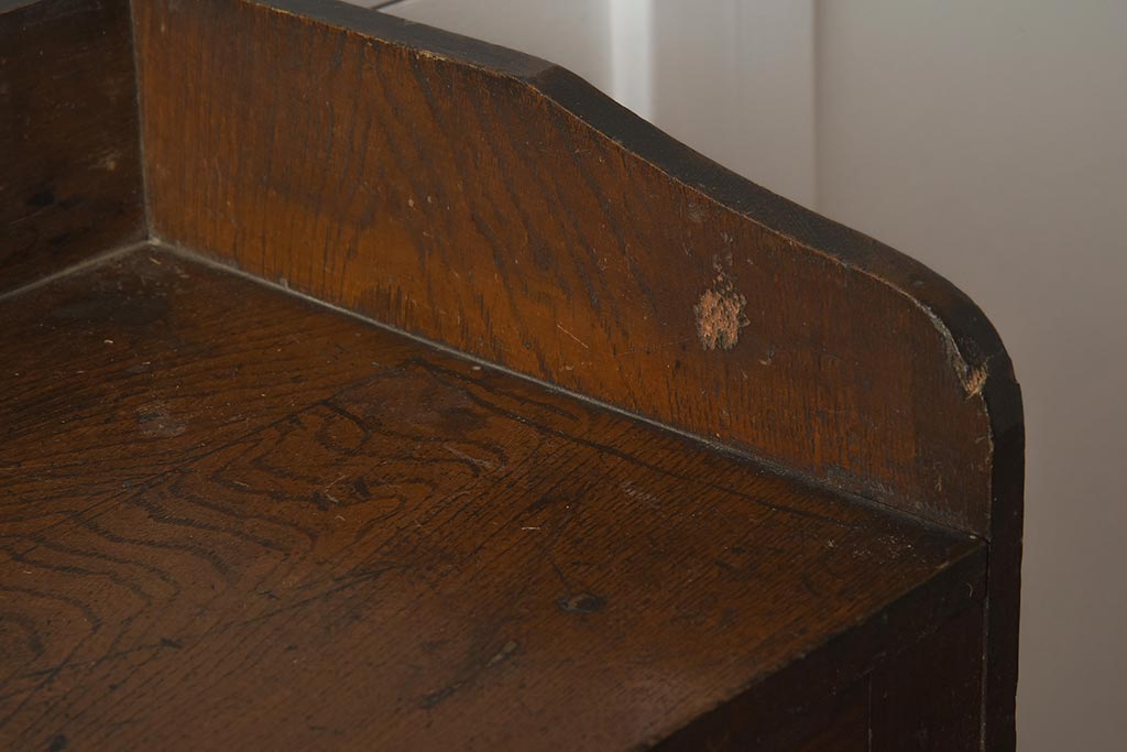 レトロ家具　大正ロマン　栓材　扉の透かしが上品な本箱(ブックケース、収納棚、キャビネット)(R-040721)