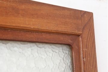 アンティーク家具　和製アンティーク　昭和初期　両開き　激レア!黒柿無垢材が用いられた存在感のある親子ドア1対(木製ドア、扉)(R-040726)