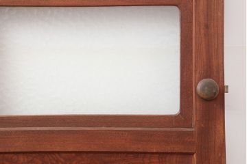 アンティーク家具　和製アンティーク　大正昭和初期　激レア　両開き　美しい杢目の総ケヤキ材でつくられた折り戸1対(親子ドア、木製ドア、扉)(R-040727)