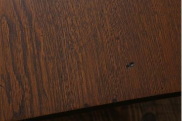 レトロ家具　昭和中期　栓材　味わい深い木肌が魅力の角ちゃぶ台(折りたたみテーブル、座卓、ローテーブル)(R-040732)