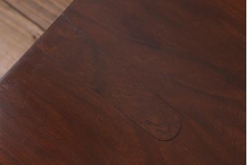 アンティーク家具　大正昭和初期　総ケヤキ材　一枚板　和の風情漂う角ちゃぶ台(折りたたみテーブル、座卓、ローテーブル)(R-040733)