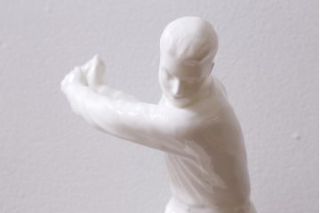 アンティーク雑貨　昭和中期　ノリタケ　ボーンチャイナ　ゴルフファー像(置き物、ディスプレイ雑貨)(R-040739)