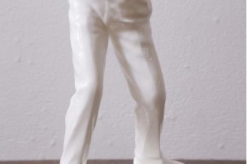 アンティーク雑貨　昭和中期　ノリタケ　ボーンチャイナ　ゴルフファー像(置き物、ディスプレイ雑貨)(R-040739)