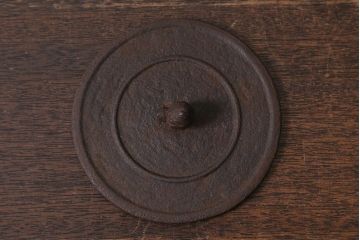 アンティーク雑貨　古民具・骨董　光雲作　松文　昭和初期の古い鉄瓶(茶道具)(R-040740)