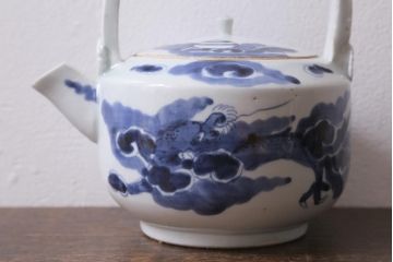 江戸中期　古伊万里　雲龍文　染付　銚子(急須、水注)(R-040741)