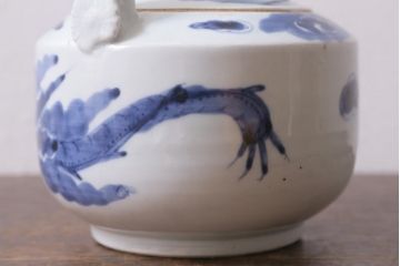 江戸中期　古伊万里　雲龍文　染付　銚子(急須、水注)(R-040741)