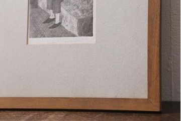 ビンテージ雑貨　Endant et la mine　アートフレーム　日本製　絵画(R-040743)