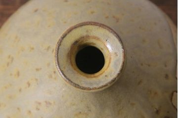 未使用　笠間焼　中野晃嗣　野草文一輪挿(花瓶花器)(R-040748)