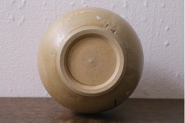 未使用　笠間焼　中野晃嗣　野草文一輪挿(花瓶花器)(R-040749)