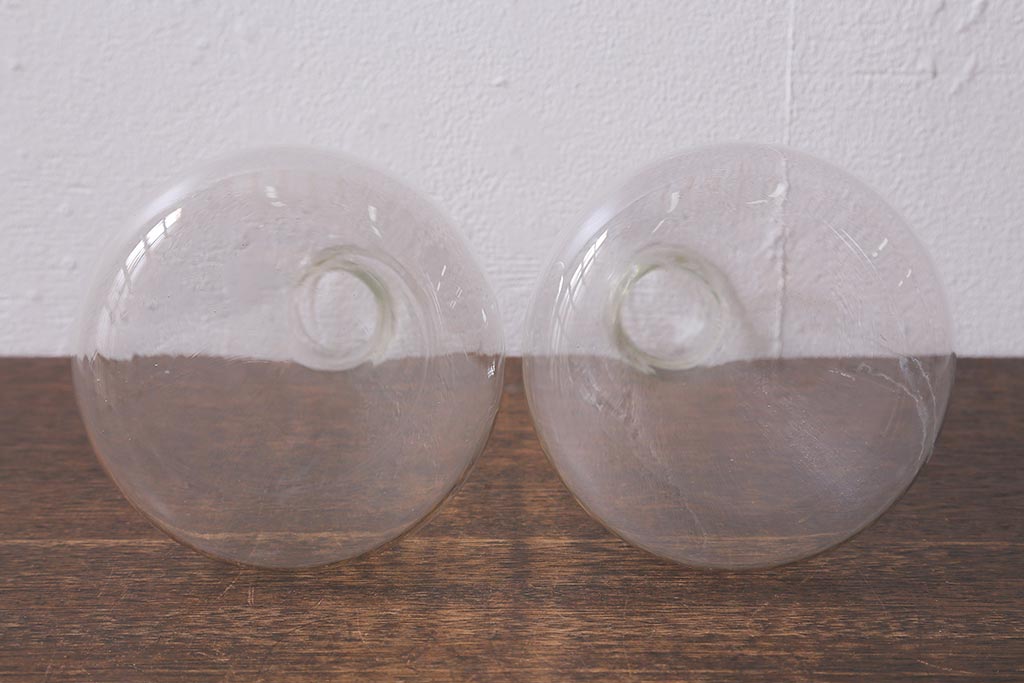 レトロ雑貨　昭和レトロ　実験器具　ビーカーセット6点(メスシリンダー、三角フラスコ)(R-040751)