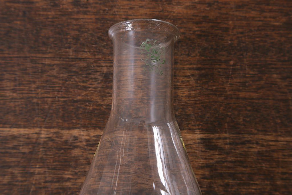 レトロ雑貨　昭和レトロ　実験器具　ビーカーセット6点(メスシリンダー、三角フラスコ)(R-040751)