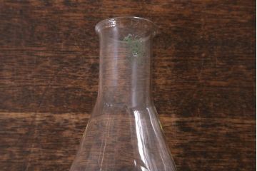 レトロ雑貨　昭和レトロ　実験器具　ビーカーセット6点(メスシリンダー、三角フラスコ)(R-040751)