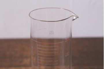 レトロ雑貨　昭和レトロ　実験器具　ビーカーセット6点(メスシリンダー、三角フラスコ)(R-040751)