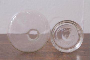 レトロ雑貨　昭和レトロ　実験器具　ビーカーセット6点(メスシリンダー、三角フラスコ)(R-040751)