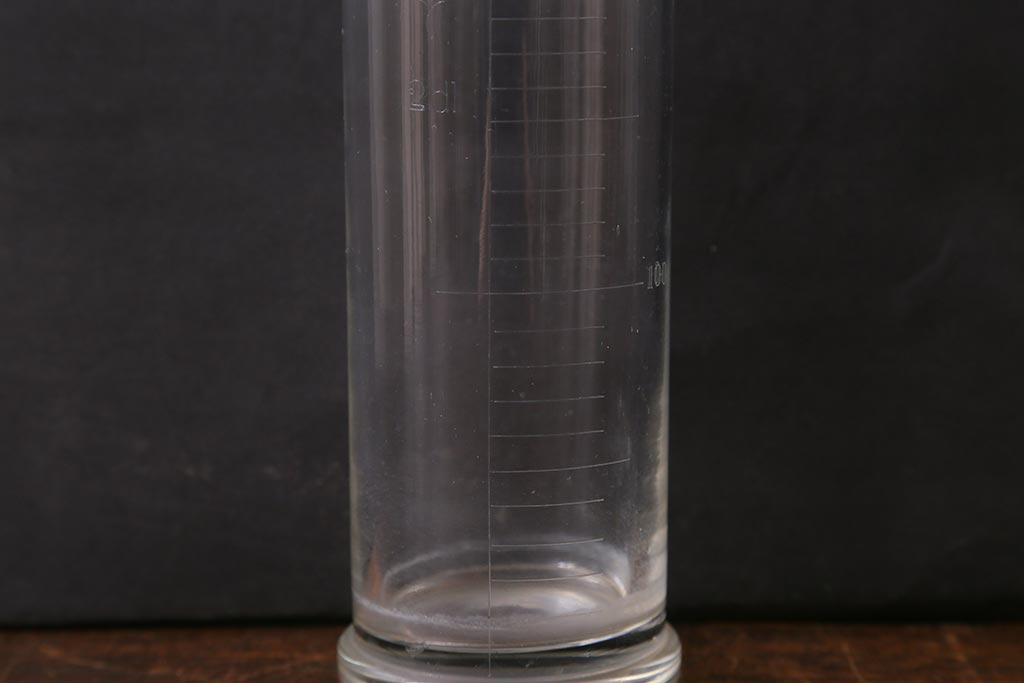 レトロ雑貨　昭和レトロ　実験器具　ビーカーセット6点(メスシリンダー、三角フラスコ)(R-040751)