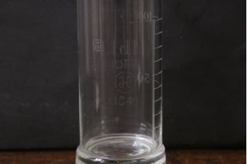 レトロ雑貨　昭和レトロ　実験器具　ビーカーセット6点(メスシリンダー、三角フラスコ)(R-040751)