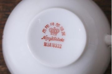 アンティーク雑貨　名古屋製陶会社　名陶硬質磁器　昭和レトロなカップ&ソーサー6客(R-040752)