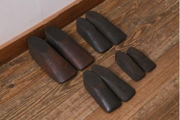 アンティーク雑貨　南会津　やまげんぺい木型(古民具、わらじ、草履)(R-040754)