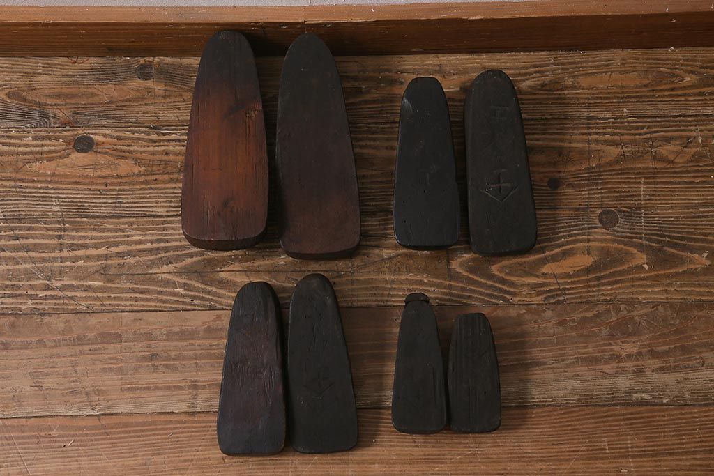 アンティーク雑貨　南会津　やまげんぺい木型(古民具、わらじ、草履)(R-040754)