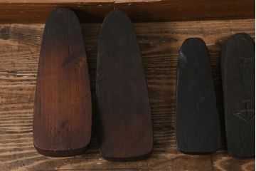 アンティーク雑貨　南会津　やまげんぺい木型(古民具、わらじ、草履)(R-040754)