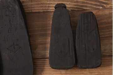 アンティーク雑貨　南会津　やまげんぺい木型(古民具、わらじ、草履)(R-040754)