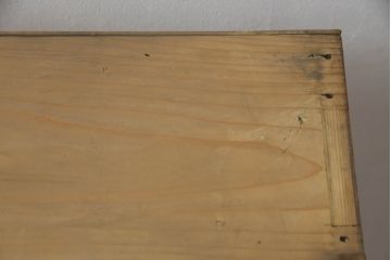 アンティーク家具　昭和初期　動きのある杢目が魅力的な箪笥ローチェスト(引き出し、タンス)(R-040761)