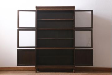 アンティーク家具　イギリスアンティーク　オーク材　風格と品が漂うスタッキングブックケース(本箱、収納棚、飾り棚、キャビネット)(R-040769)