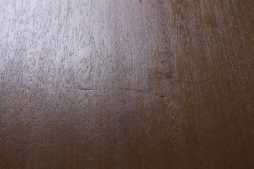 レトロ家具　昭和中期　温かみのあるお部屋作りにおすすめな片袖机(デスク、在宅ワーク、在宅用作業台)(R-040770)