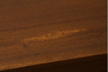 レトロ家具　昭和中期　温かみのあるお部屋作りにおすすめな片袖机(デスク、在宅ワーク、在宅用作業台)(R-040770)
