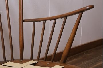 ヴィンテージ家具　ERCOL(アーコール)　エバーグリーン　エレガントな雰囲気漂う1人掛けイージーチェア(ラウンジチェア、アームチェア、椅子、ソファ、ビンテージ)(R-040772)