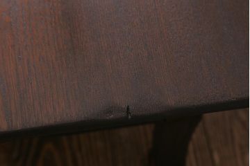 レトロ家具　昭和初期　栓材　素朴な雰囲気が魅力の角ちゃぶ台(折りたたみテーブル、座卓、ローテーブル)(R-040774)