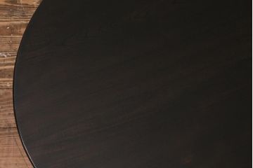 レトロ家具　昭和中期　栓材　渋みのある色味が魅力の丸ちゃぶ台(折りたたみテーブル、座卓、ローテーブル)(R-040775)